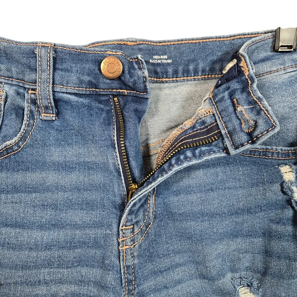 Old Navy Girls High-Rise Built-In Tough Jean Shorts Size 14 Blue Denim 5-Pockets